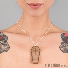 Naszyjnik punky pins - coffin