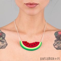 Naszyjnik punky pins - watermelon