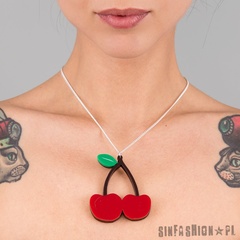 Naszyjnik punky pins - cherry