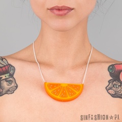 Naszyjnik punky pins - orange