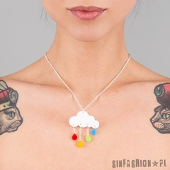 Naszyjnik punky pins - rainbow rain