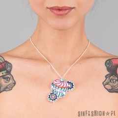 Naszyjnik punky pins - eat me cake