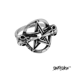 Pierscionek killstar pray silver ring