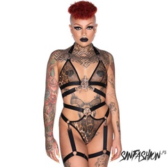 Biustonosz killstar hell kitty fishnet bralet leo