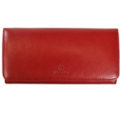 Portfel skórzany damski krenig classic 12026 czerwony w pudełku