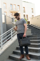 Skórzana torba na laptopa 13,3 mcklein montclare 15494s brązowa