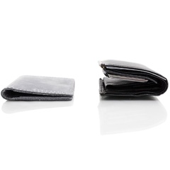 Skórzany cienki portfel slim wallet brodrene sw01 szary