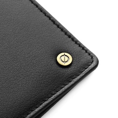 Skórzany cienki portfel męski z ochroną rfid brodrene 5574 c.brązowy