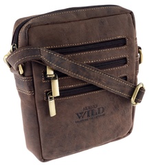 Torba męska skórzana na ramię buffalo wild 250 brązowa