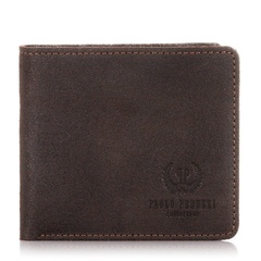 Skórzany portfel męski slim paolo peruzzi vintage 003-br c.brązowy
