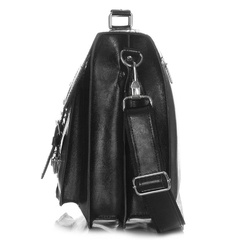 Skórzana teczka torba męska vintage czarna paolo peruzzi x-03-bl