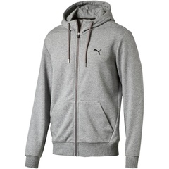 Bluza z kapturem męska puma core ess fz hoody szara 83837103
