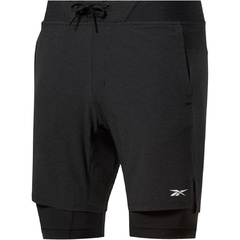 Krótkie spodenki męskie reebok sports ts 2-in-1 epic czarne fs8561