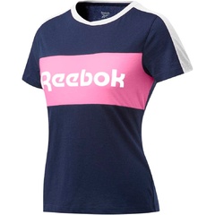 Koszulka damska reebok sports te linear logo granatowa fu2185