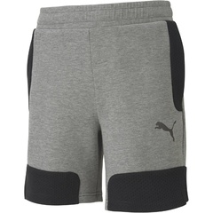 Krótkie spodenki chłopięce puma core evostripe b mg szare 58152403