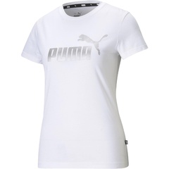 Koszulka damska puma core ess+ mettalic biała 58689002