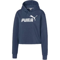 Bluza z kapturem męska puma core ess+ logo cropped niebieska 85468573