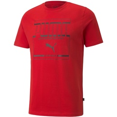 Koszulka męska puma core graphic czerwona 58926711