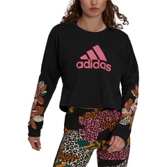 Bluza damska adidas performance farm print czerwona h45137