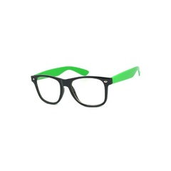 Okulary nerdy zerówki  zielone 2072c