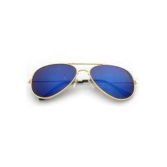 Okulary aviator złoto-niebieskie pilotki przeciwsłoneczne 3025