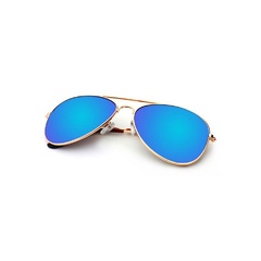 Okulary aviator złoto-niebieskie pilotki przeciwsłoneczne 2163e
