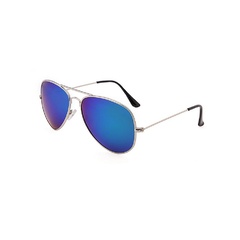 Okulary pilotki srebrno niebieskie aviator przeciwsłoneczne 2163c