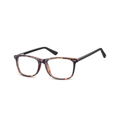Okulary zerówki klasyczne oprawy sunoptic cp153a panterkowe, flex