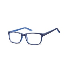 Okulary zerówki klasyczne oprawki sunoptic cp155f niebieskie