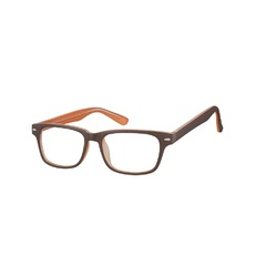 Okulary zerówki klasyczne oprawki sunoptic cp156b brązowe