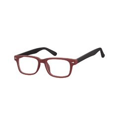 Okulary zerówki klasyczne oprawki sunoptic cp156f bordowe