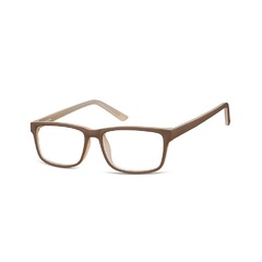 Okulary zerówki oprawki sunoptic cp157g brązowo-kremowe