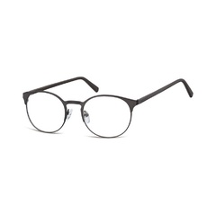 Czarne okulary oprawki okrągłe metalowe sunoptic 995f