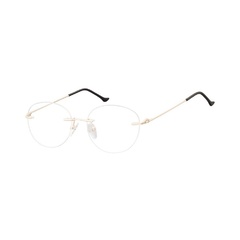 Bezramkowe okulary oprawki okrągłe korekcyjne sunoptic 987d