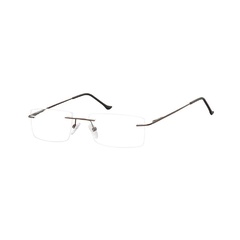 Bezramkowe okulary oprawki korekcyjne sunoptic 986e brazowe
