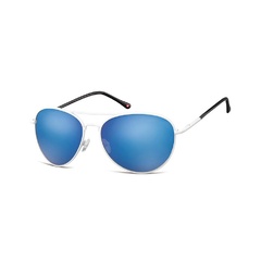 Biale aviatory okulary lustrzanki ms95e