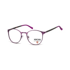 Okrągłe okulary oprawki optyczne pod korekcję mm607f purpurowe