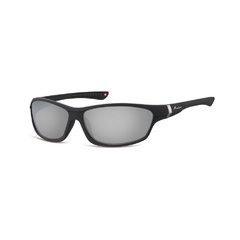 Okulary dziecięce sportowe unisex czarne matowe lustrzane cs90a