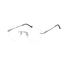 Bezramkowe okulary oprawki okrągłe korekcyjne sunoptic 985b jasno-grafitowe