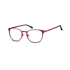 Okulary oprawki damskie kocie oczy stalowe sunoptic 992f czerwone