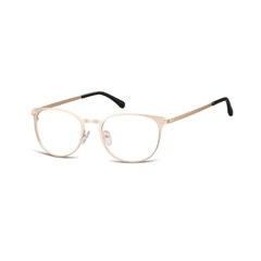 Okulary oprawki damskie kocie oczy stalowe sunoptic 992h złote