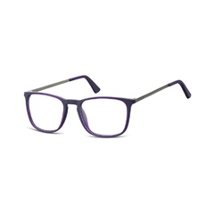 Okulary oprawki zerówki korekcyjne nerdy unisex sunoptic ac25e ciemnofioletowe