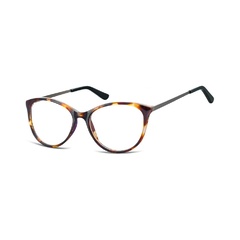 Okulary oprawki zerówki korekcyjne kocie unisex sunoptic ac27a bursztynowe