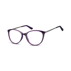 Okulary oprawki zerówki korekcyjne kocie unisex sunoptic ac27e ciemnofioletowe