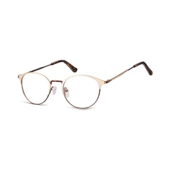 Oprawki okularowe lenonki damskie stalowe sunoptic 973c złoto-kawowe