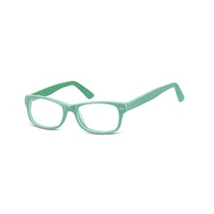 Okulary dziecięce zerówki nerdy ak49b zielone (miętowe)