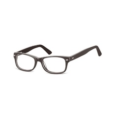 Okulary dziecięce zerówki nerdy ak49f szare