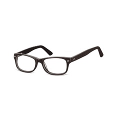 Okulary dziecięce zerówki nerdy ak49g czarne