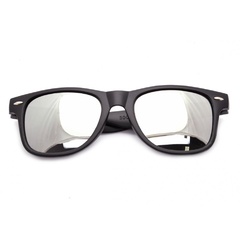 Okulary lustrzanki czarne  nerdy  matowe dr-3129-c10
