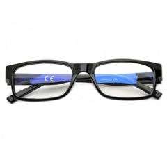 Okulary z filtrem antyrefleksyjne zerówki nerdy prostokątne dr-109-c1